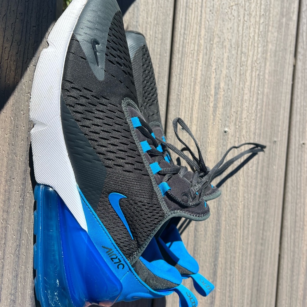 Nike Black and Blue Air Max 270 Shoes